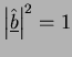 $\left\vert \underline{\hat{b}}
\right\vert^{2} = 1$