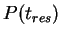 $P(t_{res})$