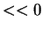 $<<0$