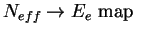 $\displaystyle N_{eff} \rightarrow E_e \mbox{ map }$