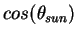 $cos(\theta_{sun})$