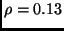 $\rho=0.13$