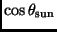 $\cos\theta_{\rm {sun}}$