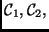 $\ensuremath {{\cal{C}}}_1, \ensuremath {{\cal{C}}}_2,$