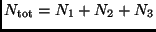 $N_{\rm {tot}}=N_1+N_2+N_3$