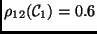$\rho _{12}(\ensuremath {{\cal {C}}}_1)=0.6$