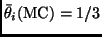 $\bar{\theta}_i({\rm {MC}}) = 1/3$