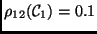 $\rho_{12}(\ensuremath {{\cal{C}}}_1)=0.1$